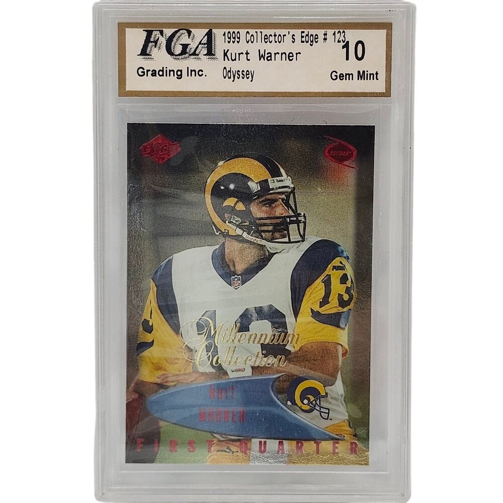 1999 Collector's Edge Odyssey Kurt Warner 123 St Louis Rams FGA 10 Gem Mint HOF